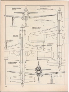 Dornier Do335 - 1/72 рисунок Криса Боули, 600dpi «Скэйл Эиркрафт Моделлинг», Том 4 номер 7, Апрель 1982